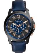 FOSSIL Analogt ur 'GRANT, FS4835'  navy / rosa guld / grafit