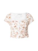 Abercrombie & Fitch Bluse  beige / lyserød / hvid