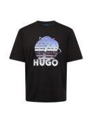 HUGO Bluser & t-shirts 'Neroe'  lyseblå / lavendel / sort / hvid