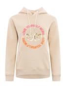 Zwillingsherz Sweatshirt 'Love Peace Hope'  lysebeige / guld / orange / lyserød