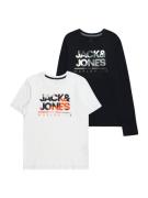 Jack & Jones Junior Shirts 'JJLUKE'  navy / grå / orange / hvid