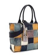 Suri Frey Shopper 'Ashley'  sand / blue denim / mørkeblå / gylden gul