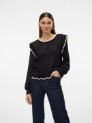 VERO MODA Pullover 'VMMADELYN'  sort / offwhite