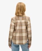 Superdry Bluse 'LUMBERJACK'  creme / umbra / brokade / mørkegrå