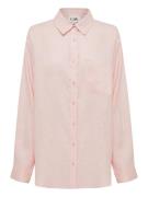 Calli Bluse 'LINEN BF'  pink