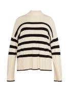 Vero Moda Curve Pullover 'HAPPINESS'  beige / sort