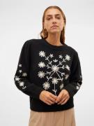 VERO MODA Pullover 'VMGaia'  sort / hvid