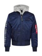 ALPHA INDUSTRIES Overgangsjakke  navy / grå-meleret / rød / hvid