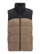 JACK & JONES Vest 'JJMOON'  brokade / sort