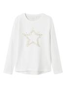 NAME IT Bluser & t-shirts 'NKFVIPARTY'  guld / hvid