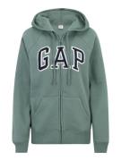 Gap Tall Sweatjakke 'HERITAGE'  smaragd / sort / hvid