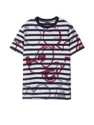 Desigual Bluser & t-shirts 'Striped Mickey Mouse'  marin / stone / bær / hvid