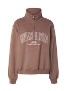 HOLLISTER Sweatshirt  brun / hvid