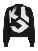 KARL LAGERFELD JEANS Sweatshirt  sort / hvid-meleret