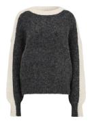 Vero Moda Tall Pullover 'VMCORDELIA'  mørkegrå / uldhvid