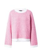 PIECES Pullover 'PCOLENA'  lyserød / hvid