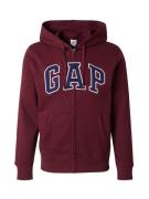 GAP Sweatjakke 'HERITAGE'  marin / burgunder / hvid