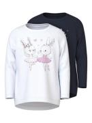 NAME IT Bluser & t-shirts 'Vix'  navy / dueblå / gammelrosa / hvid