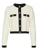 VERO MODA Cardigan 'VMSaba'  creme / sort