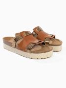 Bayton Pantoletter 'Lecce'  camel / brun / guld / sort