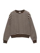 Pull&Bear Sweatshirt  choko / hvid