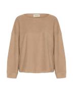 Cream Sweatshirt 'Franny'  camel