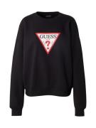 GUESS JEANS Sweatshirt 'ICONIC'  rød / sort / hvid