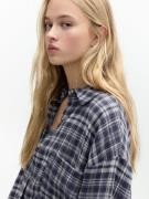 Pull&Bear Bluse  blå / grå / hvid