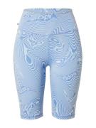 ADIDAS ORIGINALS Leggings 'Marble Print Bike'  blå / lyseblå