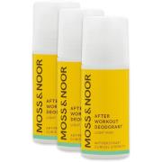 Moss & Noor After Workout Deodorant Light Mint 3 pack
