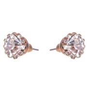 Dazzling Klassiker Earrings Transparant Crystal Gold