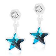 Blomdahl Medical Plastic Pendant Star 4/6 mm Crystal/aquamarine