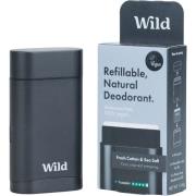 Wild Men's Refillable, Natural Deodorant Fresh Cotton & Sea Salt