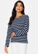 Happy Holly Yulia striped top Navy / Striped 32/34