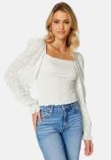 BUBBLEROOM Jayla smock top Offwhite S