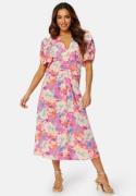 Bubbleroom Occasion Neala Puff Sleeve Dress Pink / Floral 38