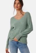 ONLY Atia L/S V-Neck Pullover Chinois Green Melang XS