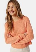 VILA Vibellisina boatneck L/S knit top Shell Coral XL