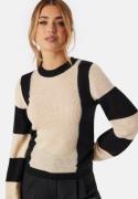Object Collectors Item Objoni L/S knit pullover Black Detail:Sandshe XS