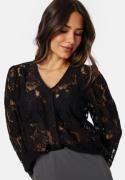 VERO MODA Vmgabena L/S lace shirt Black XS