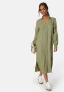 Happy Holly Nyla Linen Shirt Dress Khaki green 48/50