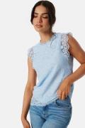 Pieces Olline SL Lace Top Kentucky Blue S