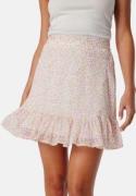 VERO MODA Vmsmilla high waist short skirt Snow White AOP:PinkF L