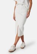 Pieces Pcjessie High Waist denim midi skirt Bright White XL