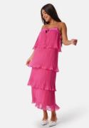 ONLY Onlasta life strap plisse midi dress Fuchsia Purple XS