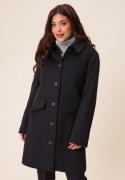 Happy Holly Straight Wool Blend Coat Black 52/54