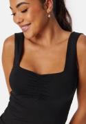 BUBBLEROOM Sweetheart Neckline Tank Top Black XS