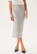 ONLY Onljeanett Life Midi Rib Skirt Light Grey Melange XS