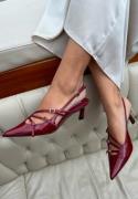 Steve Madden Liana Slingbacks Wine Patent 37