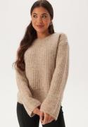 SELECTED FEMME Slfalva Structure Ls Knit O-neck Irish Cream Detail:birch M